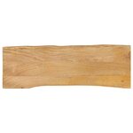 vidaXL Dessus de table 140x40x3 8 cm bord vivant bois massif manguier