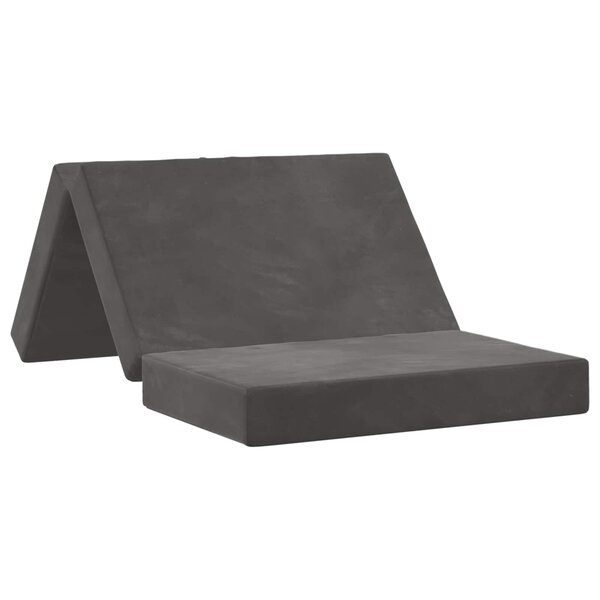 vidaXL Canapé-lit pliable 80 x 67 x 45 cm Gris foncé