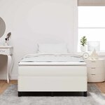 vidaXL Lit à lattes Crème 120 x 190 cm Tissu en velours côtelé