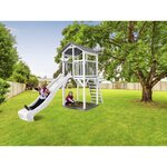 AXI Structure de jeu Beach Tower Blanc Gris avec toboggan Blanc