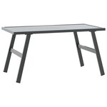 vidaXL Table basse de jardin noir 90x45x35 cm acier enduit de poudre