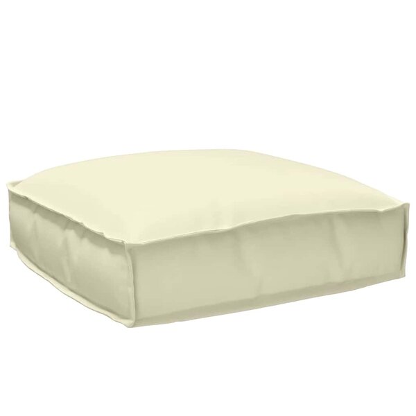 vidaXL Coussin pour assise de palette Crème 50 x 50 x 12 cm