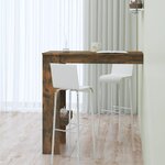 vidaXL Table de bar murale Chêne fumé 102x45x103 5cm Bois d'ingénierie