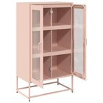 vidaXL Buffet haut rose 68x39x123 cm acier