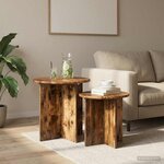 vidaXL Ensemble de tables d'appoint 2 Pièces Chêne Fumé Bois d’ingénierie