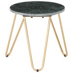 vidaXL Table basse Vert 40x40x40 cm Pierre véritable et texture marbre