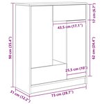 vidaXL Buffet avec tiroirs et portes gris béton 73x31x90 cm