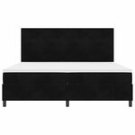 vidaXL Lit à ressorts avec matelas Noir 200 x 200 cm Velours