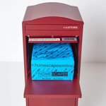 Boîte à colis incurvée 1 porte Large Bordeaux Acier galvanisé SMART PARCEL BOX®