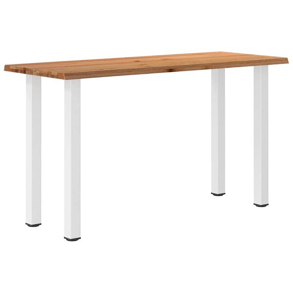vidaXL Table de bar rectangulaire en bois massif de chêne marron clair 200 x 80 x 112 cm