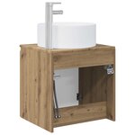 vidaXL Meuble de lavabo mural Chêne artisanal 49 5 x 44 5 x 65 5 cm
