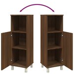 vidaXL Armoire de bain Chêne marron 30x30x95 cm Bois d'ingénierie