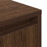 VidaXL Table de chevet avec lumières LED chêne marron 38x34x50 cm