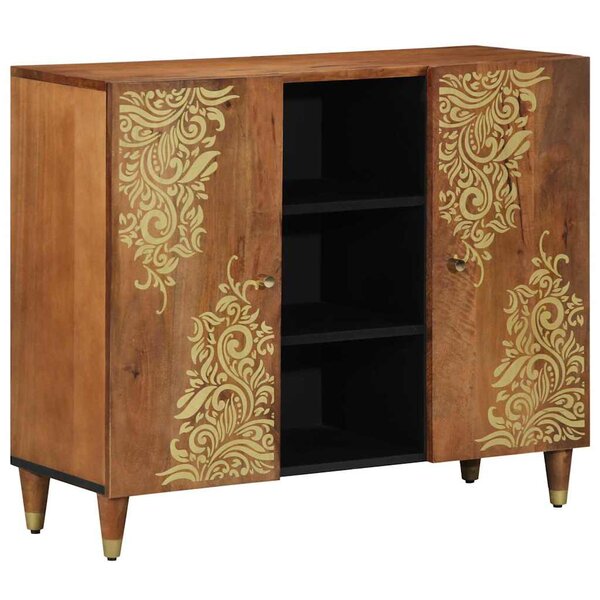 vidaXL Buffet Marron 90 x 33.5 x 75 cm Bois de manguier massif