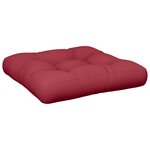 vidaXL Coussin de palette 60x60x12 cm rouge bordeaux tissu