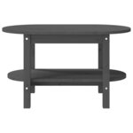 vidaXL Table basse Gris 80x45x45 cm Bois massif de pin