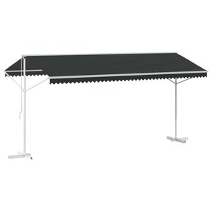 vidaXL Auvent autoportant 5 x 3 m Polyester Anthracite