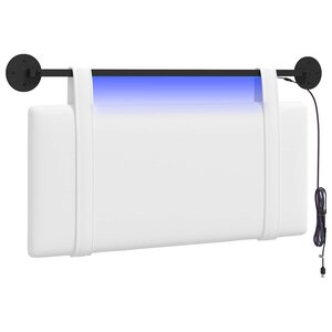 vidaXL Tête de lit suspendue Blanc Tissu