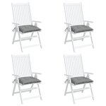 vidaXL Coussins de chaise lot de 4 gris 50x50x7 cm tissu oxford