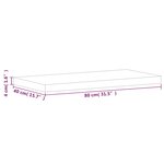 vidaXL Dessus de table 80x40x4 cm rectangulaire bois massif de hêtre