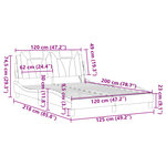 vidaXL Cadre de lit avec LED sans matelas cappuccino 120x200 cm