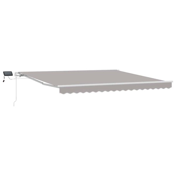 vidaXL Auvent Rétractable avec Gris clair 400 ×300 cm tissu
