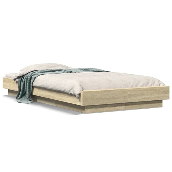 vidaXL Cadre de lit sans matelas chêne sonoma 90x190 cm