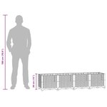 vidaXL Lit surélevé gris clair 160x40x38 cm Polypropylène