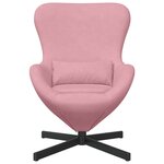 vidaXL Fauteuil œuf Rose 63 x 73 x 90 cm Velours