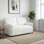 vidaXL Canapé 100  polyester  cadre en métal  MDF  Contreplaqué
