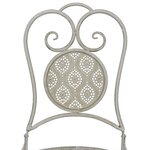 vidaXL Mobilier de bistro 3 Pièces Acier Gris