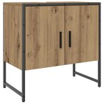 vidaXL Armoire lavabo de salle de bain chêne artisanal 60x33x60 cm