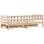 vidaXL Lit de jour avec tiroirs sans matelas 80x200 cm bois massif
