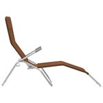 vidaXL Chaises longues pliables lot de 2 Textilène Taupe