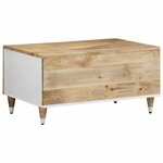 vidaXL Table basse 80x50x40 cm bois de manguier massif