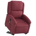 vidaXL Fauteuil inclinable de massage Rouge bordeaux Tissu