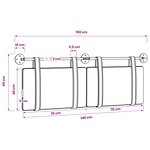 vidaXL Tête de lit suspendue Gris nuage Tissu