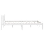 vidaXL Cadre de lit sans matelas blanc bois de pin massif
