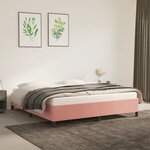 vidaXL Cadre de lit Rose 160x200 cm Velours