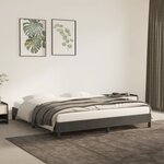 vidaXL Cadre de lit Gris foncé 180 x 200 cm Velours