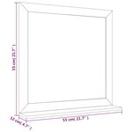 vidaXL Miroir mural 55x55 cm Bois massif de noyer