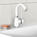 EISL Mitigeur de lavabo FUTURA blanc-chrome