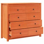 vidaXL Armoire latérale cire marron 100x40x90 cm bois de pin massif