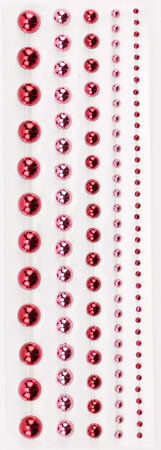Bandes de perles adhésives rouge 5 pièces