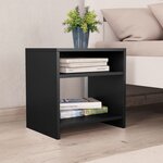 vidaXL Tables de chevet 2 Pièces Noir 40x30x40 cm Bois d'ingénierie