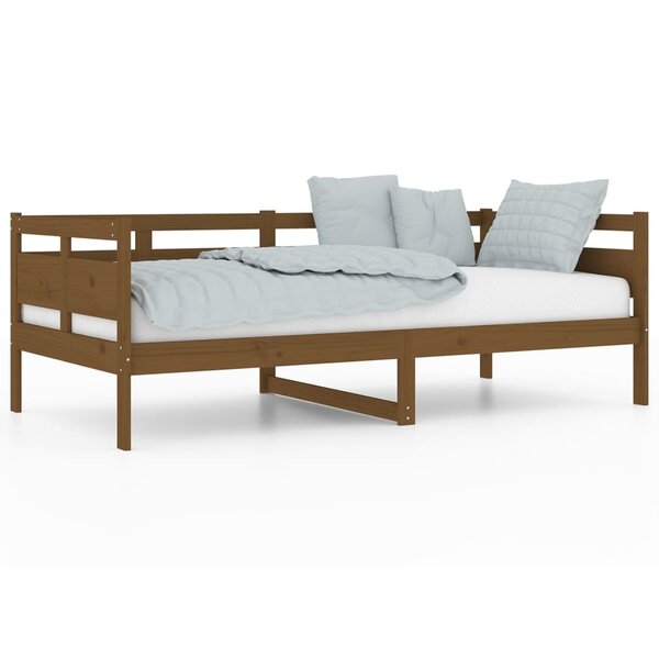 vidaXL Lit de jour sans matelas marron miel bois pin massif 90x190 cm