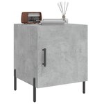 vidaXL Tables de chevet 2 Pièces gris béton 40x40x50 cm bois d’ingénierie