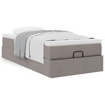 vidaXL Cadre de lit ottoman avec matelas taupe 80x200 cm tissu