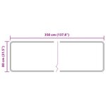 vidaXL Coureur de Tapis MARSA Blanc 80 x 350 cm Polyester et PVC