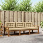 vidaXL Ensemble de canapés d'extérieur 3 Pièces Naturel et Beige